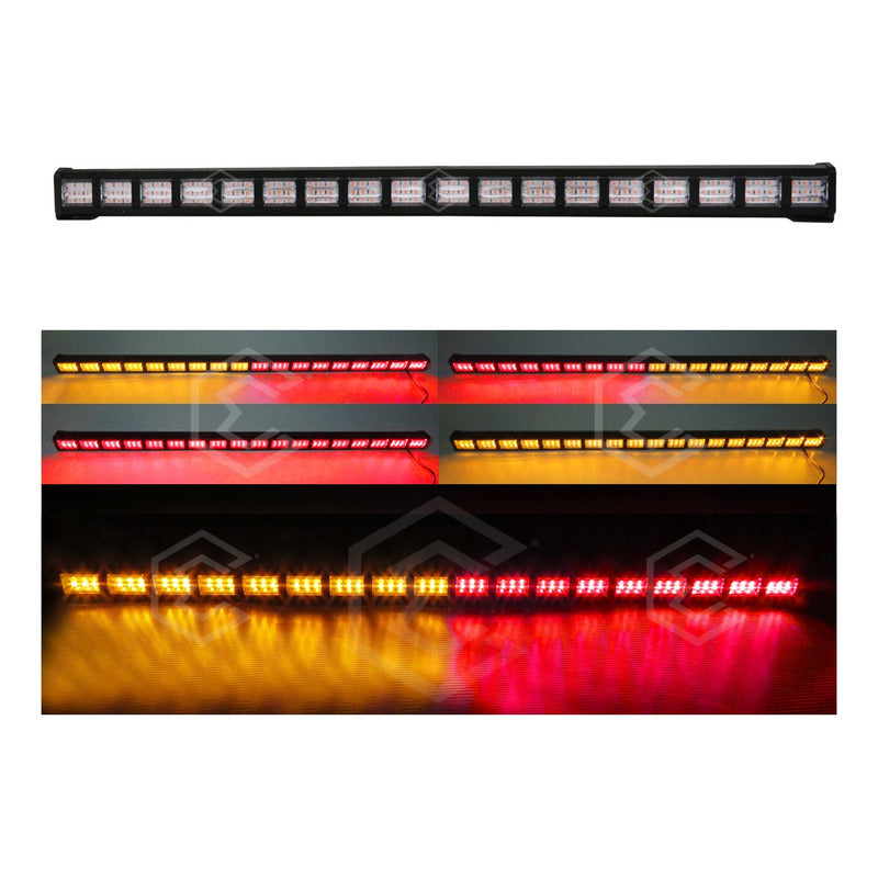 Barra 324 Led 19 Funciones 18 Módulos Bicolor Estrobo 12-24v