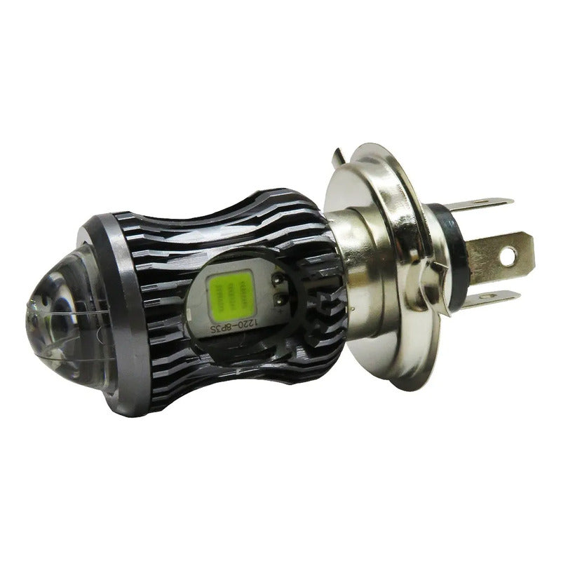 Foco Moto H4 Lupa Proyector Bicolor 30 Leds 2 Funciones T H4