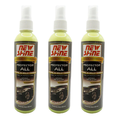 3 Protector All Brillo Renueva Vinil Plastico Piel Aromas