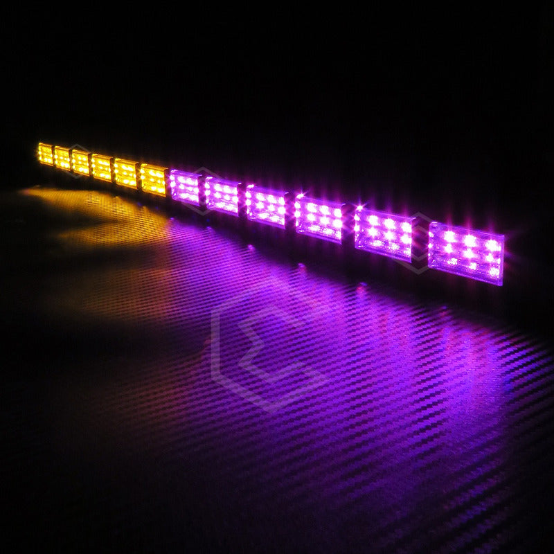 Barra 216 Led 19 Funciones 12 Módulos Bicolor Estrobo 12-24v