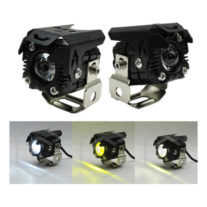 2 Faros Bicolor 6 Hiperled Lupa Moto Fijo 12-24v 20,500lm