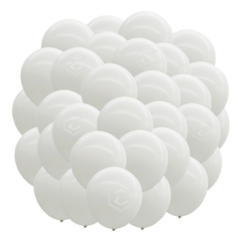 Globos Blanco Latex 18 Pulgadas Pack 25 Decoración Eventos Etari