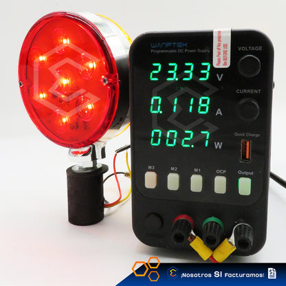 1 Plafón Direccional Redonda 14 Leds Estrobo Bicolor 12-24v