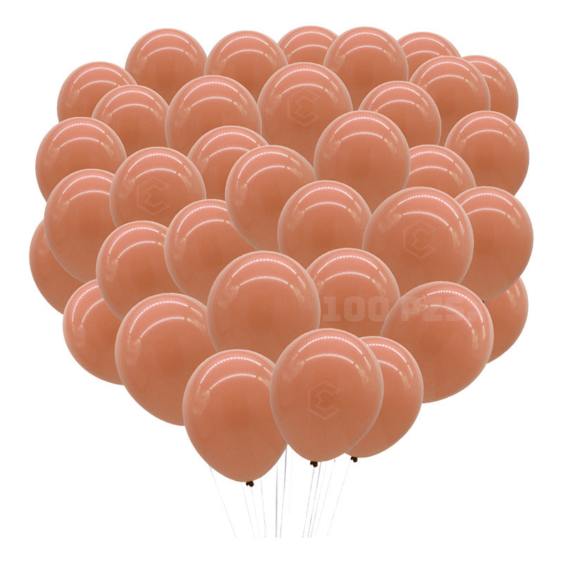 Bolsa 100 Globos Rosa Durazno Brillo #10 Fiestas Bodas Latex Durazno