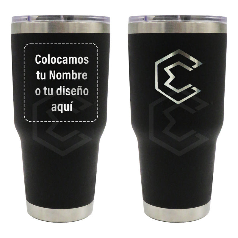 Termo Vaso Personalizado Nombre O Logo Láser 30oz Acero Inox