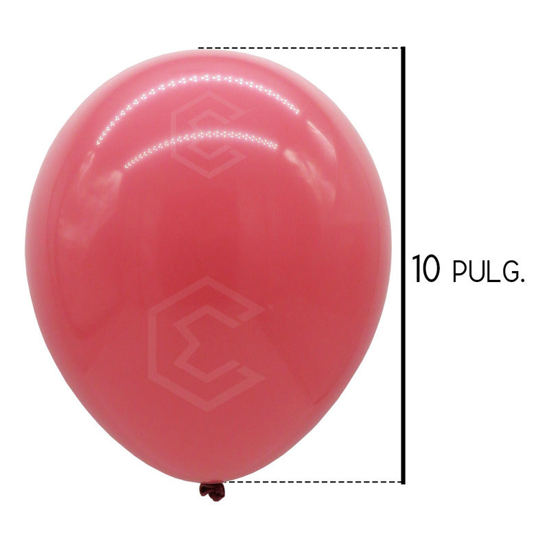 Bolsa 100 Globos Rojo Rosa Brillosos #10 Fiestas Bodas Latex