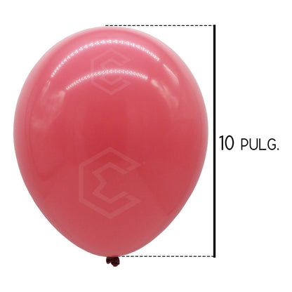 Bolsa 100 Globos Rojo Rosa Brillosos #10 Fiestas Bodas Latex