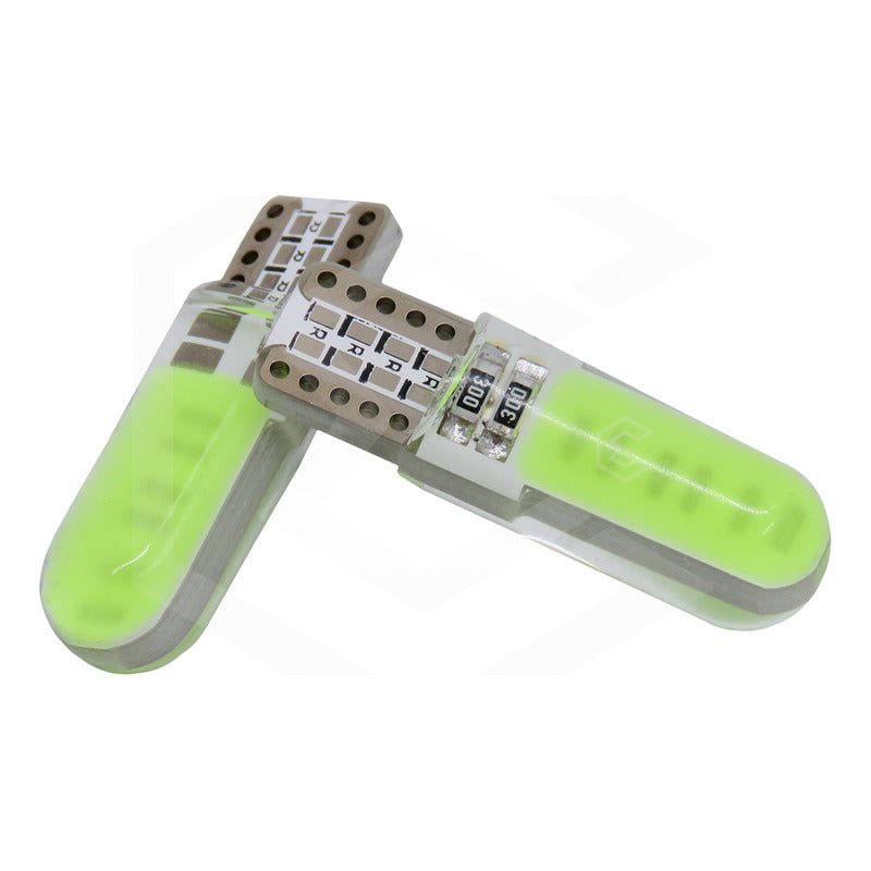 Par De Focos De Pellizco T10 12 Leds Cob Chip 80 Ma 12v