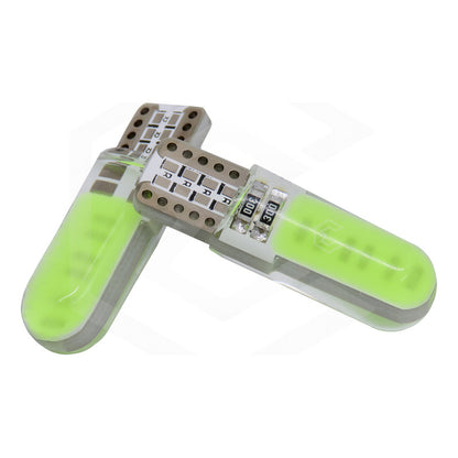 Par De Focos De Pellizco T10 12 Leds Cob Chip 80 Ma 12v