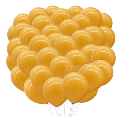 Bolsa 100 Globos Amarillo Brillosos #10 Fiestas Bodas Latex