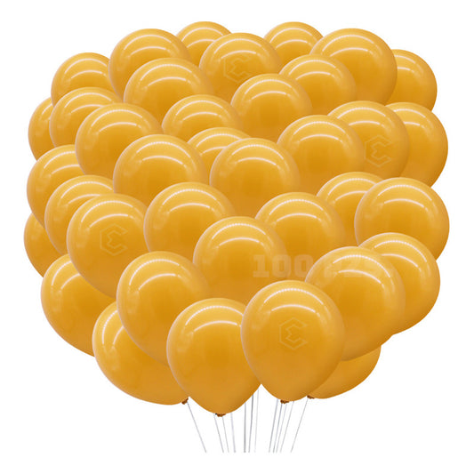 Bolsa 100 Globos Amarillo Brillosos #10 Fiestas Bodas Latex