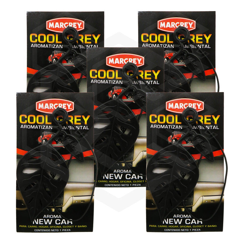 Aromatizante Auto Casa Ambiental Cool Grey Hoja Margrey 5pza
