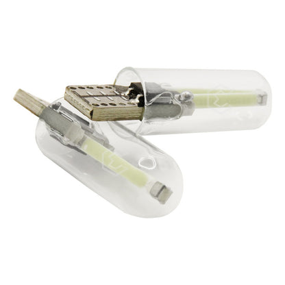 Par Focos De Pellizco Led Cob Vidrio Filamento Canbus T10 W5