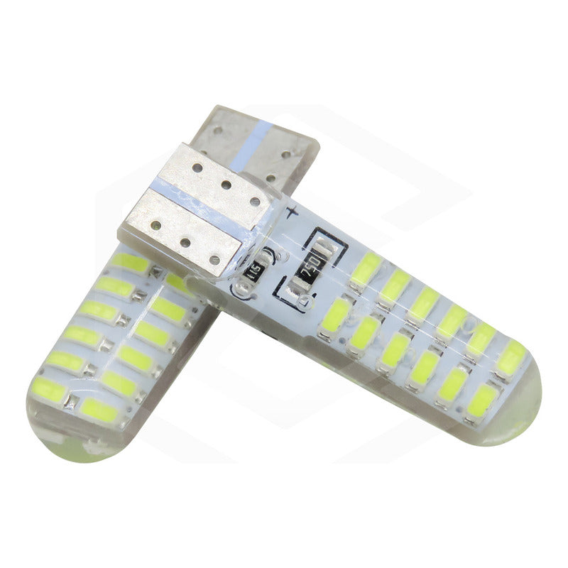 Par De Focos De Pellizco 24 Leds Canbus Fijo+estrobo 12v