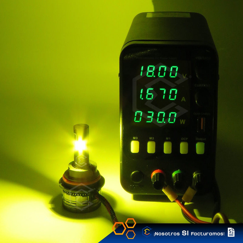 2 Focos 24led Csp Ambar 9007 M65s Ventilador Alta Y Baja 30w 9007 Ambar