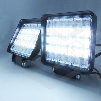 Par De Faros 30 Leds 9-30v Luz Blanca/rojo/azul 6 Funciones