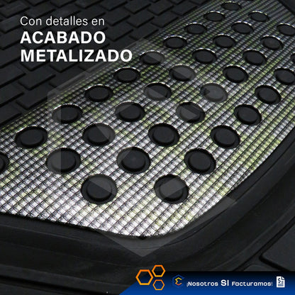 Tapete Tipo Charola Uso Rudo Auto Camioneta Juego 4 Piezas