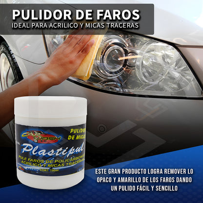 3 Pulidor De Faros Micas Calaveras Plastipul En Crema 150ml