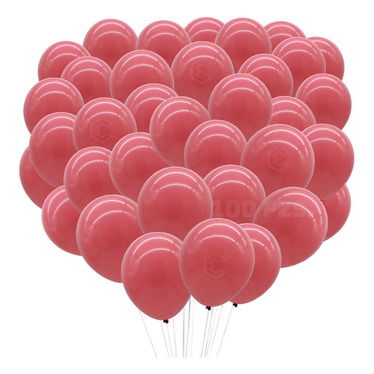 Bolsa 100 Globos Rojo Rosa Brillosos #10 Fiestas Bodas Latex