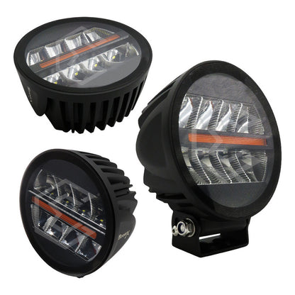 Par Faros Redondo 8 Leds Bicolor Rzr Can Am Atv 35.5w 12-24v