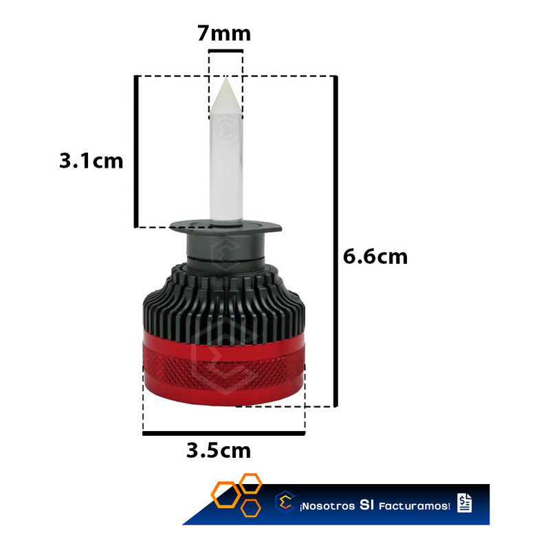 2 Focos Led H1 Cuarzo Ventilador Alta Baja 15,000lm 12-24v H1