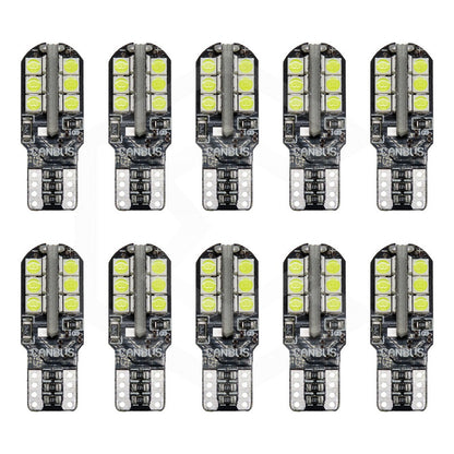 Kit 10 Focos Pellizco T10 24 Leds Canbus 3030 Alta Potencia