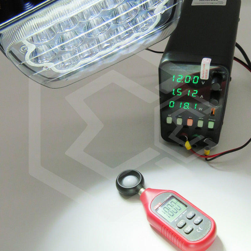 Par Unidad 5x7 108 Led Blanco Aro De Angel Alta/baja 12/24v