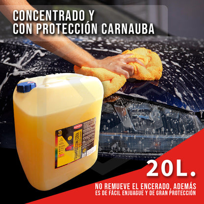 Shampoo Con Cera Platinum Auto Moto 20lt Alta Espuma Margrey