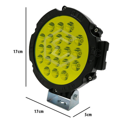 Faro Cree Redondo Universal 21 Led Blanco/ambar Fijo 7'' 24v