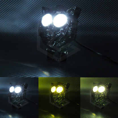 Par De Faros 6 Leds 2 Lupas Bicolor Fijo Estrobo Lobo 12-24v