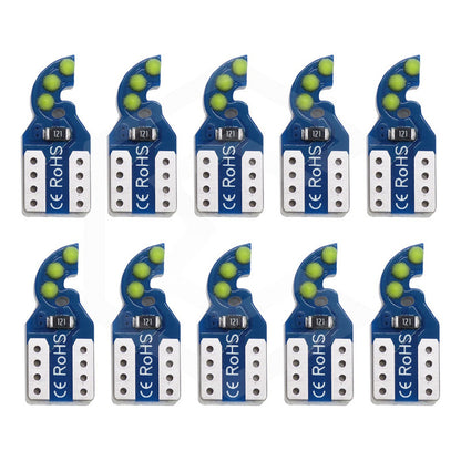 Kit De 10 Focos De Pellizco T10 6  Leds Cob Alta Potencia