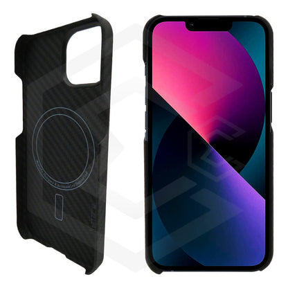 Funda Case De iPhone 13-14 Fibra De Carbono 100% Real
