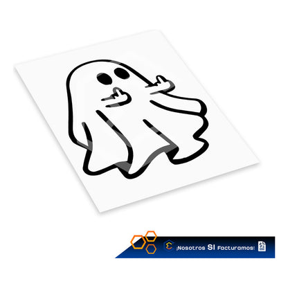 10 Calcomanía Fantasma Grosero Sticker Vinil Auto Moto 10cm