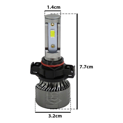 Kit Focos H16 12 Led Csp 9-30v 29.6w Real Alta Baja 8000lm H16