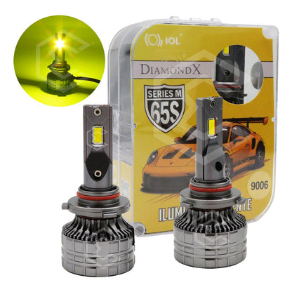 2 Focos 12led Csp Ambar 9006 M65s Ventilador Alta Baja 38.1w 9006 Ambar