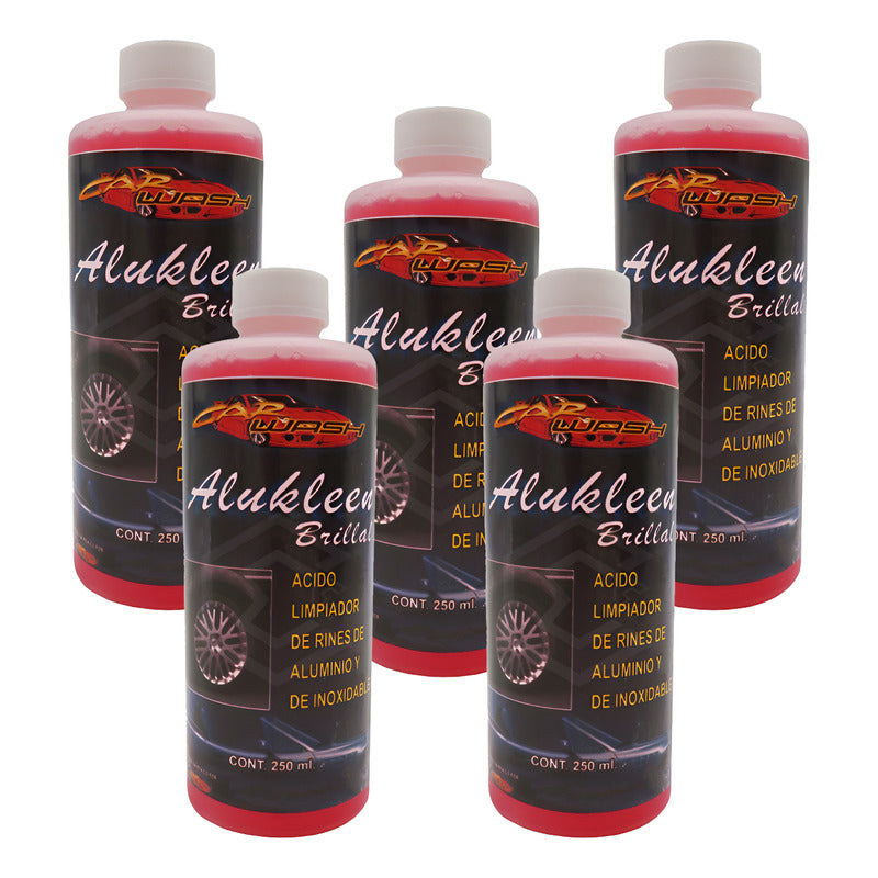 5 Acido Limpiador De Rines Aluminio Y Acero Inoxidable 250ml Rosa Chicle