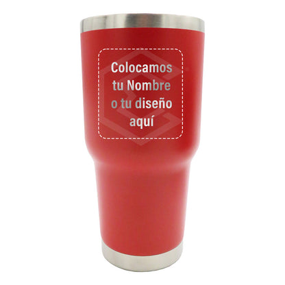Termo Vaso Personalizado Nombre O Logo Láser 30oz Acero Inox