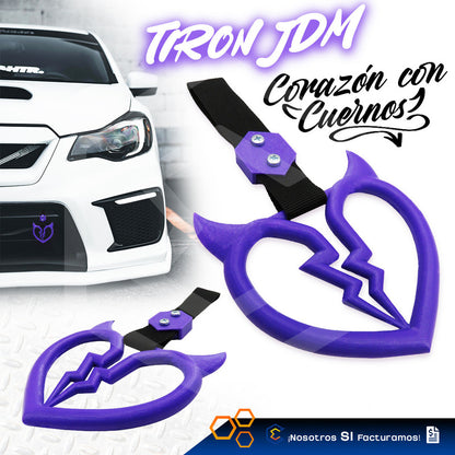 Tiron Corazon Cuernos Jdm Tsurikawa Remolque Gancho Decorati