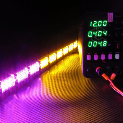 Barra 216 Led 19 Funciones 12 Módulos Bicolor Estrobo 12-24v