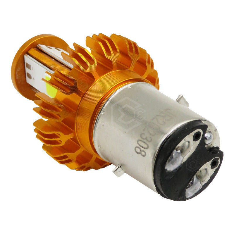 Foco De Carro/moto H4 2 Polos Ba20d Con Luz Led 4 Caras 15w