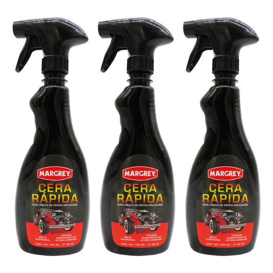 3cera Express Auto Lavado En Seco Con Carnauba 600ml Margrey