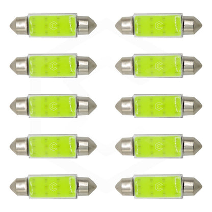 10 Pzs Foco Led Cob Festoon Fusible Interior 31 36 39 41 Mm