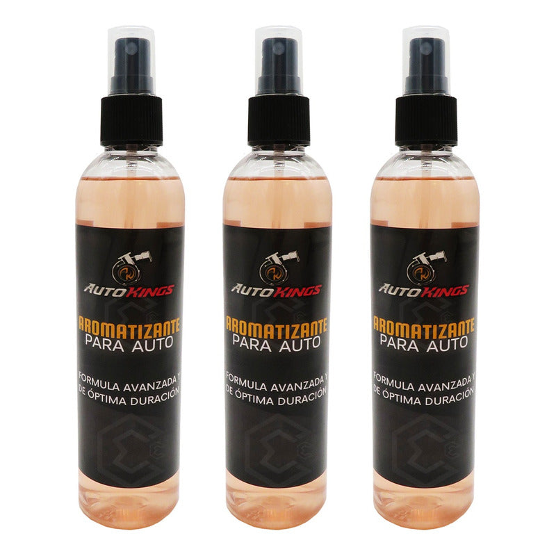 3 Aromatizante P Auto Desodorante Liquido Casa Oficina 270ml