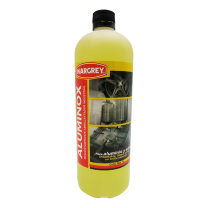 3 Abrillantador Para Aluminio Acero Margrey Aluminox 1 L Amarillo