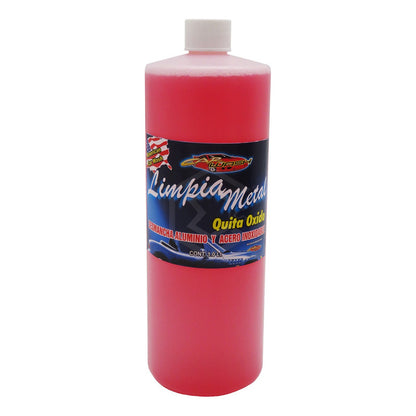5 Limpiador Metal Aluminio Acero Inoxidable Remueve Oxido 1l Rosa