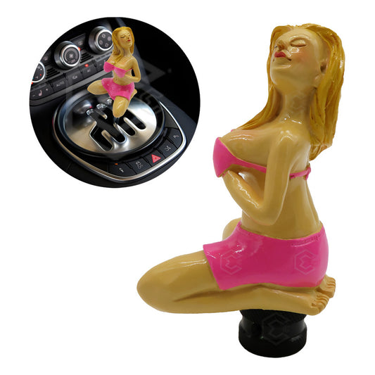 Perilla Palanca Automotriz Universal Pomo De Bailarina Rosa