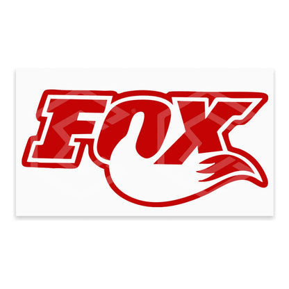 2calcomanía Fox Zorro Rojo Letras Sticker Vinil Auto 12cm