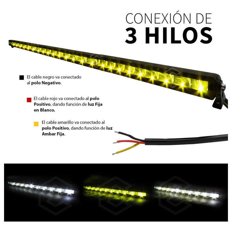 Barra 150 Led Bicolor 3 Funciones 47''' 111.7w Pulgadas 12v