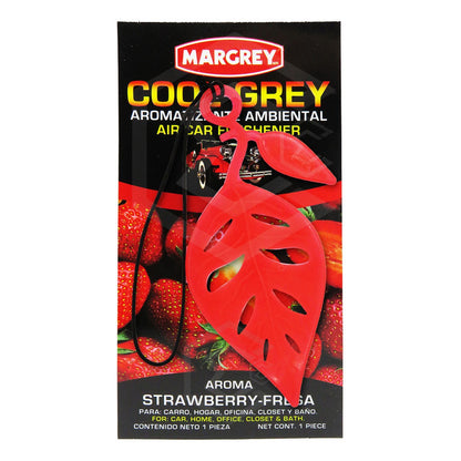 Aromatizante Auto Casa Ambiental Cool Grey Hoja Margrey 5pza