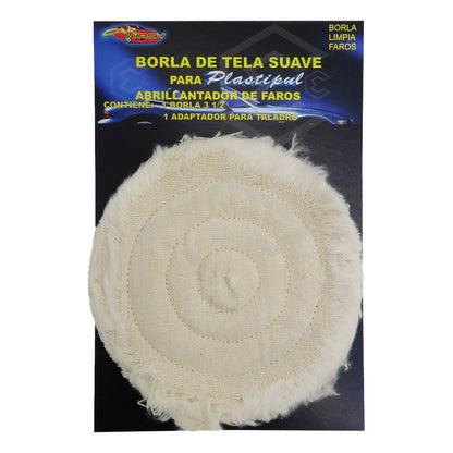 Borla Para Pulir De Tela Suave 3 1/2 Pulgadas Para Taladro